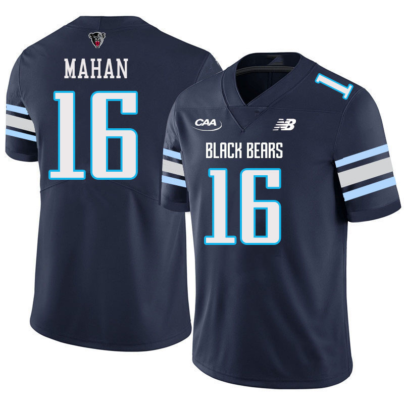 Men #16 Eli Mahan Maine Black Bears College Football Jerseys Stitched Sale-Navy